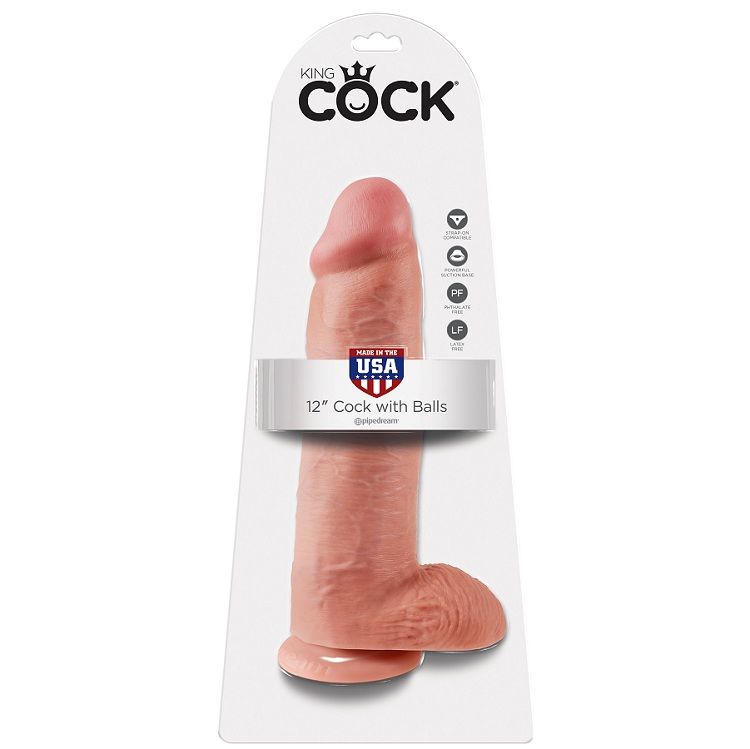 King Cock-Dildo Realistisch Natural 30.48 cm-Saugnapf · Strap-on & Harness (Bild 2)