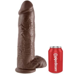 King Cock-30.48 cm (12") Realistischer Dildo Braun-Saugnapf