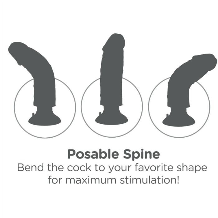 King Cock-Vibrator Dildo mit Hoden 23 cm Natural-Waterproof · Vibratoren (Bild 5)