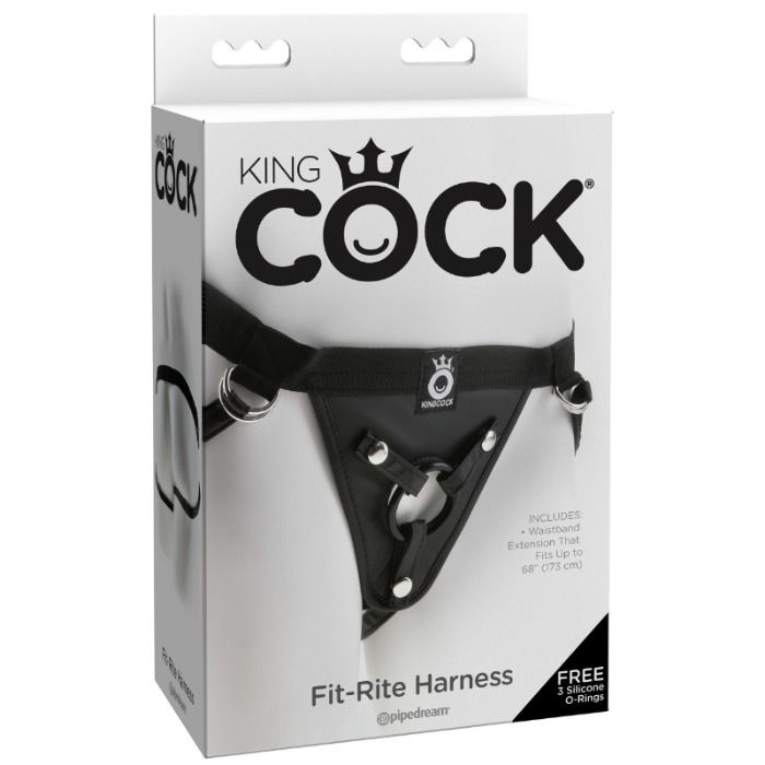 King Cock-Harness einstellbar aus PVC · Strap-on & Harness