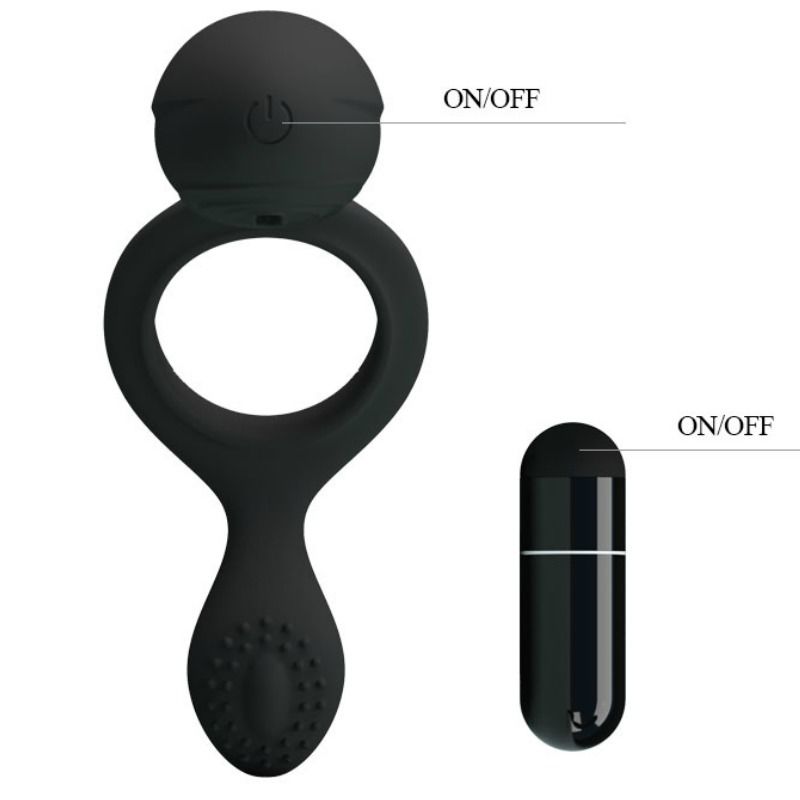For Him-Ethel Ring Vibrator mit Stimulator-Silikon · Sextoys (Bild 7)