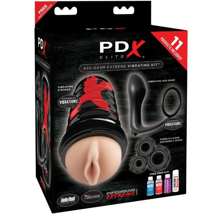 Pdx Elite-Kit Ass-gasm Explosion Vagina-Design-Silikon, Saugnapf