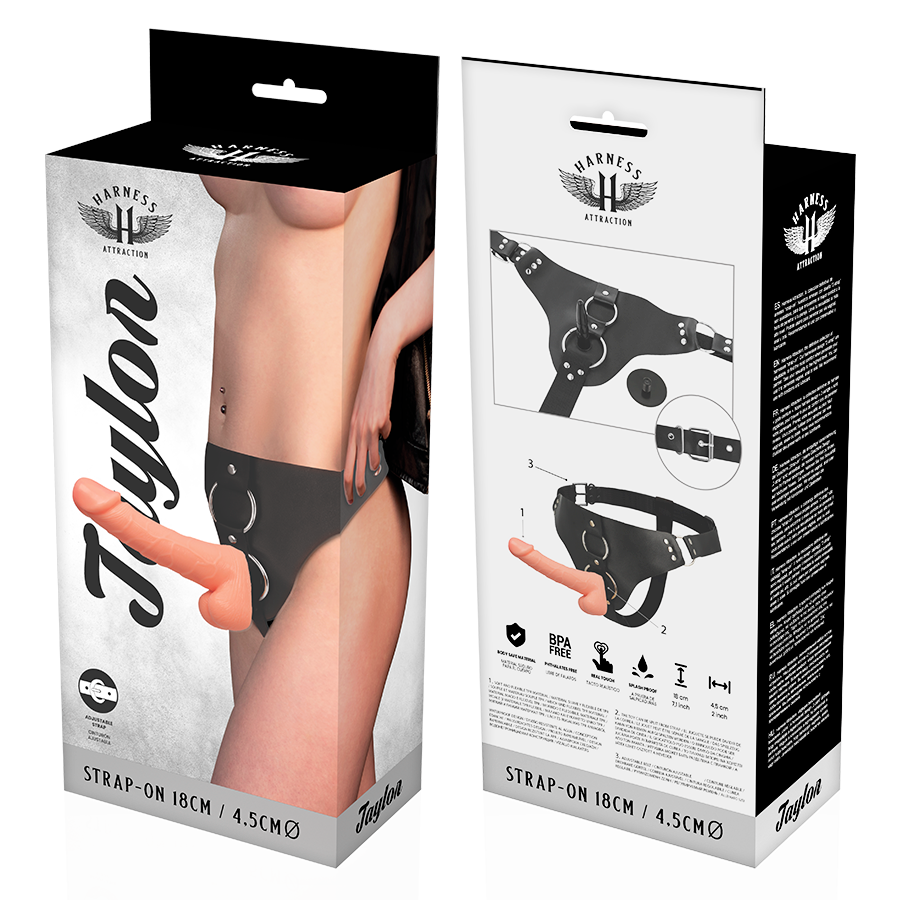 Harness Attraction-Rnes Taylor Deluxe 18 cm -o- 4.5 cm-TPR · Strap-on & Harness (Bild 6)