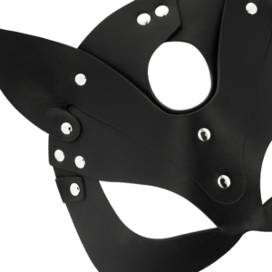 Coquette Accessories-Maske aus veganem Leder mit Kaninchenohren · Sexy Damen-Dessous (Bild 2)