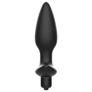 Addicted Toys-Analplug-Massagegerät mit Vibration, Schwarz-Silikon · Sextoys (Bild 3)