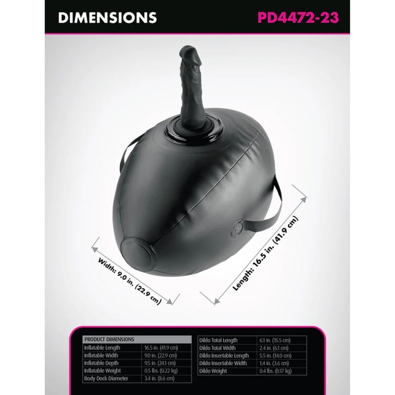 Fetish Fantasy Series-Body Dock Stühle Mit Dildo Schwarz · Erotische Kissen (Bild 5)