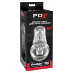 Pdx Elite-ViewTube Plus See-Thru EZ-Grip Transparent Stroker 21 cm · Sextoys