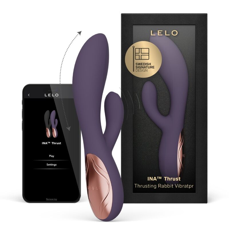Lelo-Ina Thrust Rabbit Vibrator aus Silikon, wiederaufladbar, App