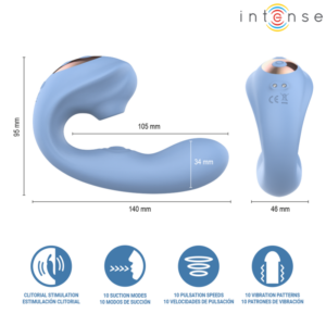 Intense High Tech-Gina Multifunktional Stimulator Klitoris Blau · Vibratoren (Bild 6)