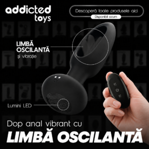 Addicted Toys-Analplug mit Vibrierender Zunge und Fernbedienung-10 Stufen
