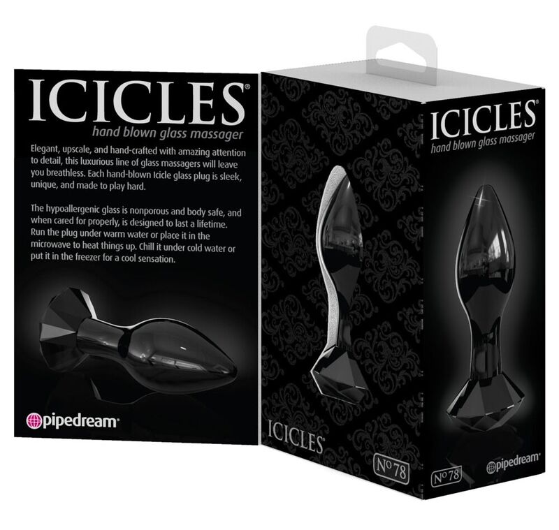 Icicles-Nr. 78 Analplug aus Glas · Spielzeug aus Glas & Metall (Bild 3)