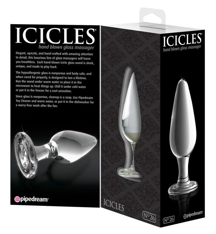 Icicles-Nr. 26 Massagegerät aus Glas · Spielzeug aus Glas & Metall (Bild 2)