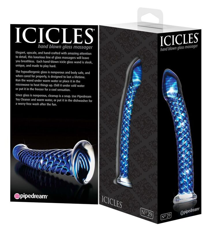 Icicles-Nr. 29 Massagegerät aus Glas · Spielzeug aus Glas & Metall (Bild 2)