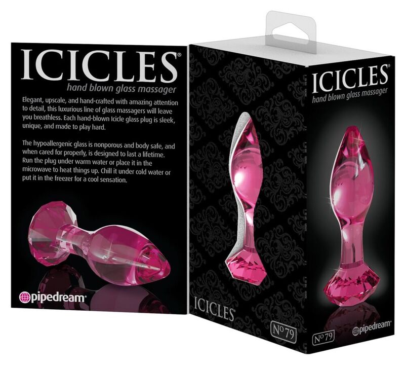 Icicles-Nr. 79 Analplug aus Glas · Spielzeug aus Glas & Metall (Bild 4)