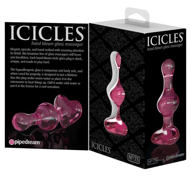 Icicles-Nr. 75 Dildo in Flaschen · Spielzeug aus Glas & Metall (Bild 3)