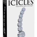 Icicles-Nr. 66 Masseur Transparent-Flasche · Spielzeug aus Glas & Metall