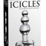 Icicles-Nr. 47 Crystal Massager-Flasche · Spielzeug aus Glas & Metall