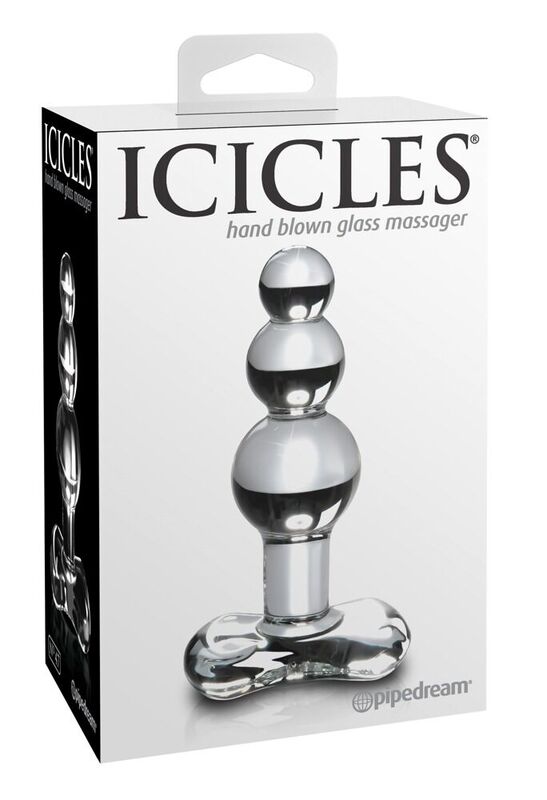 Icicles-Nr. 47 Crystal Massager-Flasche · Spielzeug aus Glas & Metall