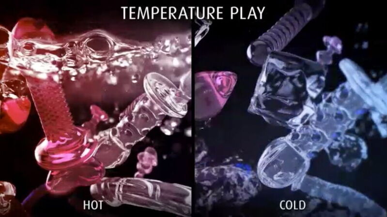 Icicles-Nr. 47 Crystal Massager-Flasche · Spielzeug aus Glas & Metall (Bild 7)