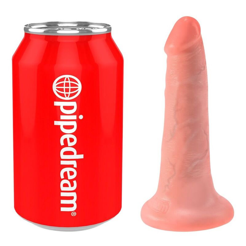 King Cock-Dildo mit Hoden 14 cm Hautfarben-Saugnapf