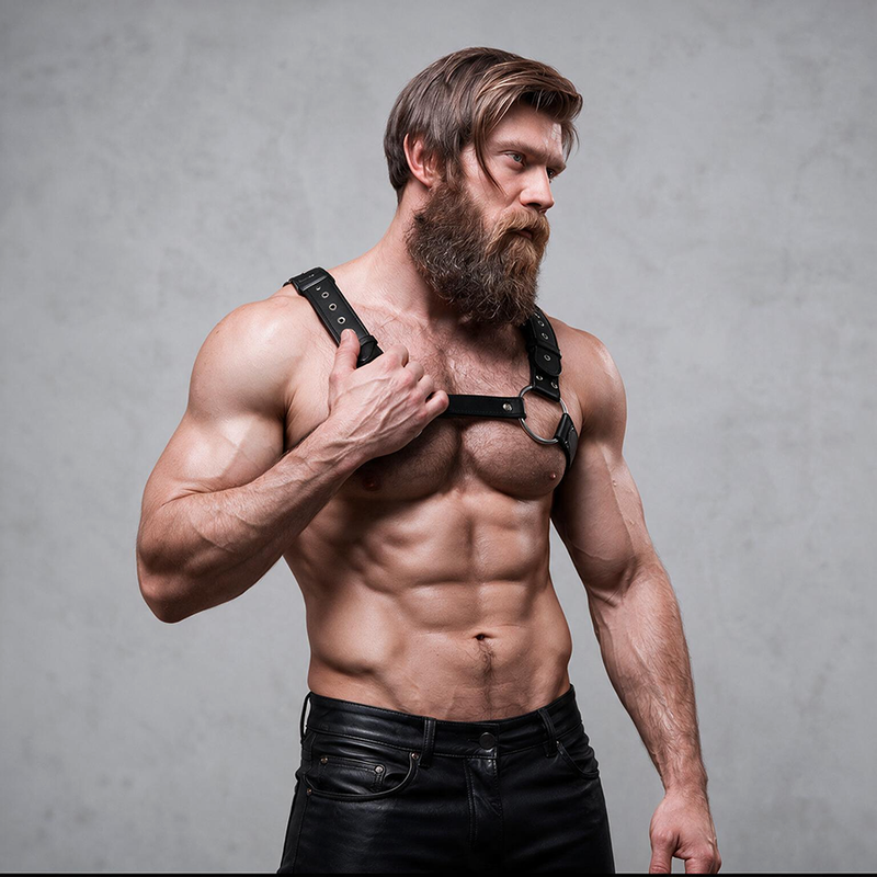 Fetish Submissive Attitude-Harness für Bären Männer · Herrenunterwäsche (Bild 4)
