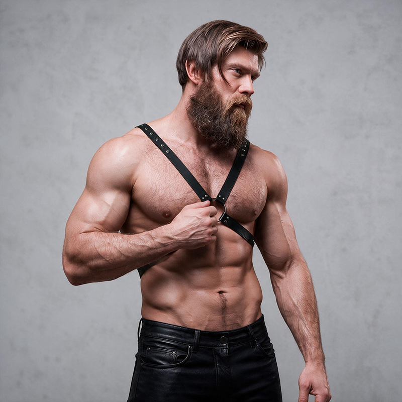 Fetish Submissive Attitude-Harness Attraktion auf der männlichen Brust · Herrenunterwäsche (Bild 3)