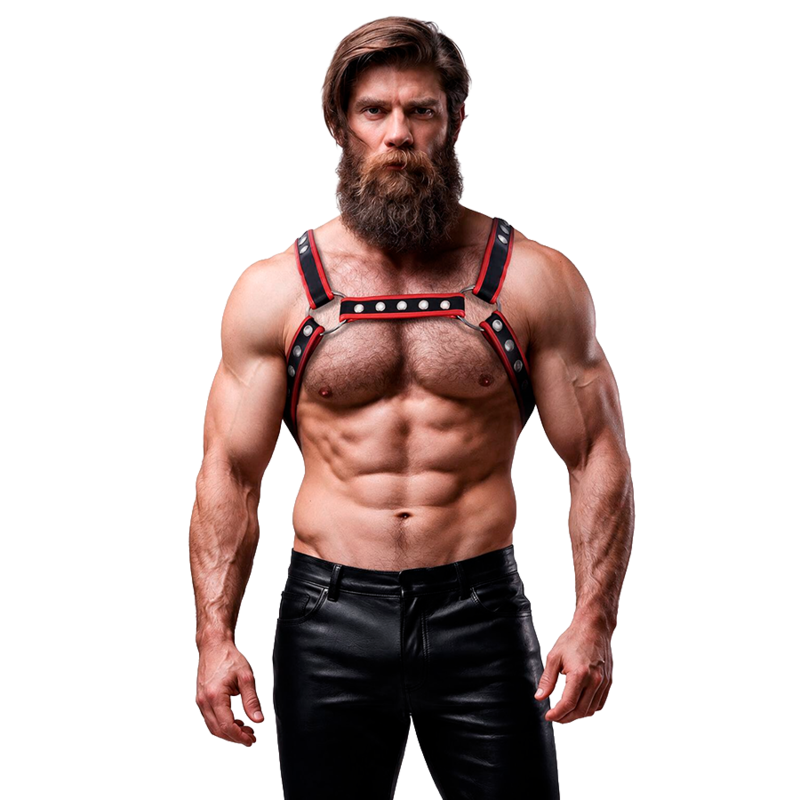Fetish Submissive Attitude-Bulldog Brust-Harness Kunstleder