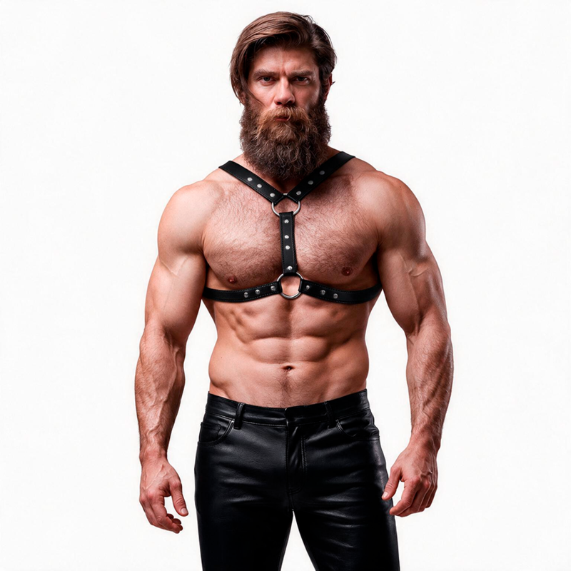 Fetish Submissive Attitude-Fetish Submissive Brust-Harness aus Kunstleder
