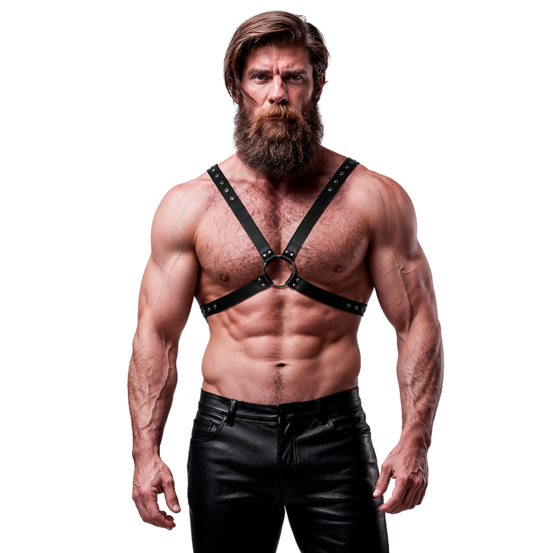 Fetish Submissive Attitude-Attitude Gekreuzter Brust-Harness für Männer