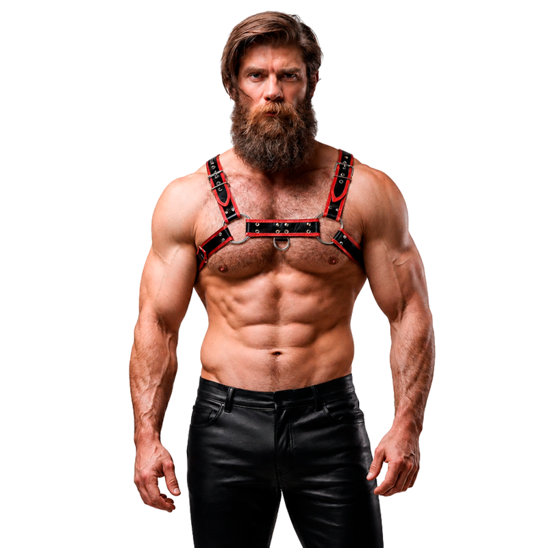 Fetish Submissive Attitude-Brust-Harness aus Kunstleder für Männer