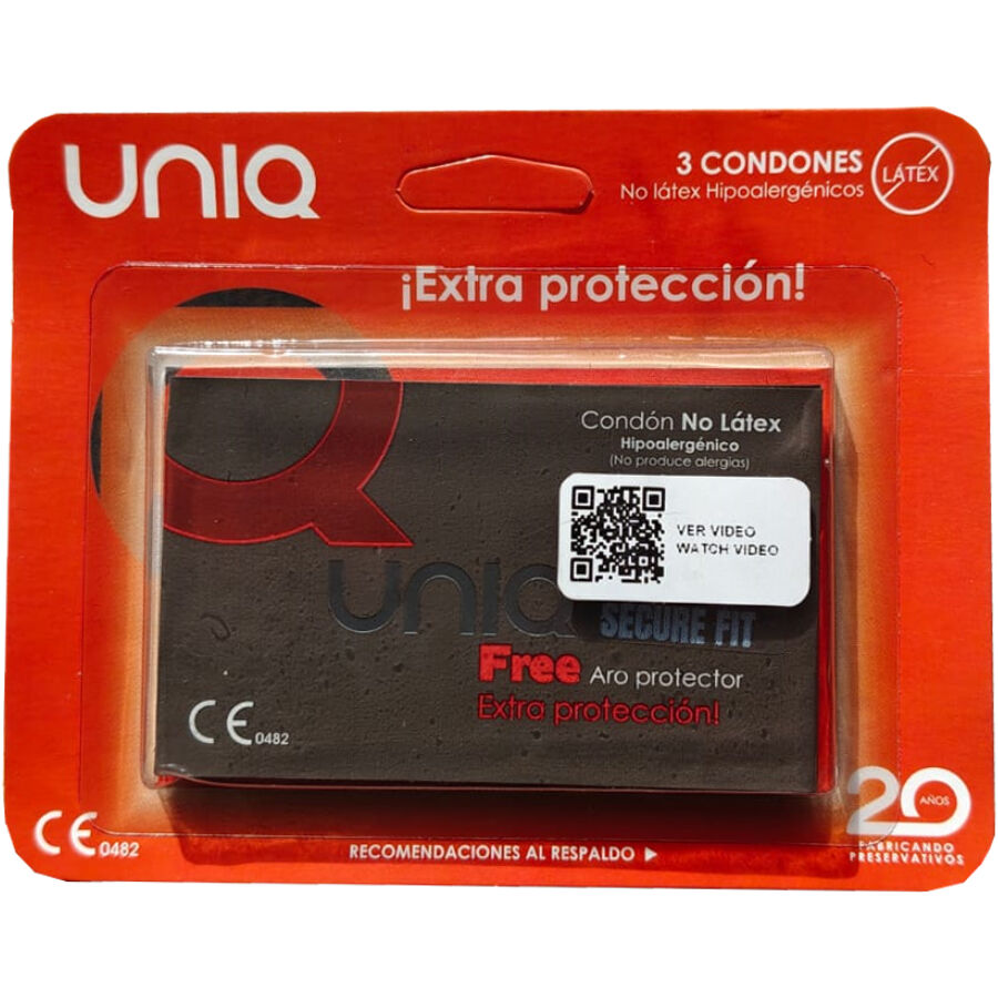 Uniq-Secure Fit Latexfreie Kondome 3 Stk.