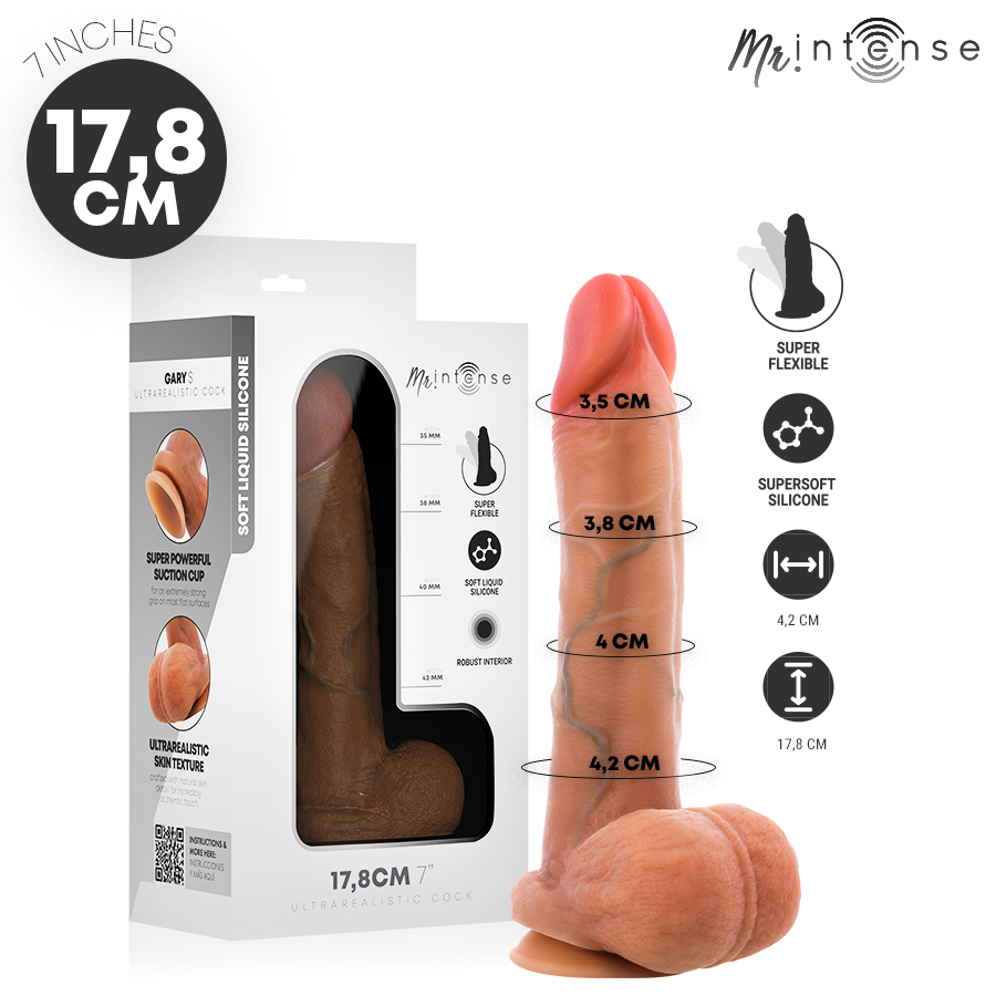 Mr Intense-Gary S Dildo ultra-realistisch mit Hoden 17,8 cm · Sextoys