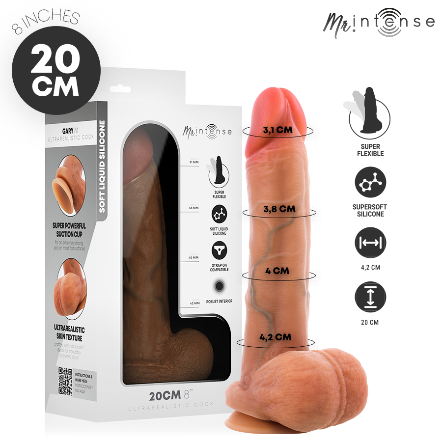 Mr Intense-Gary M Dildo ultra-realistisch mit Hoden 20 cm · Sextoys