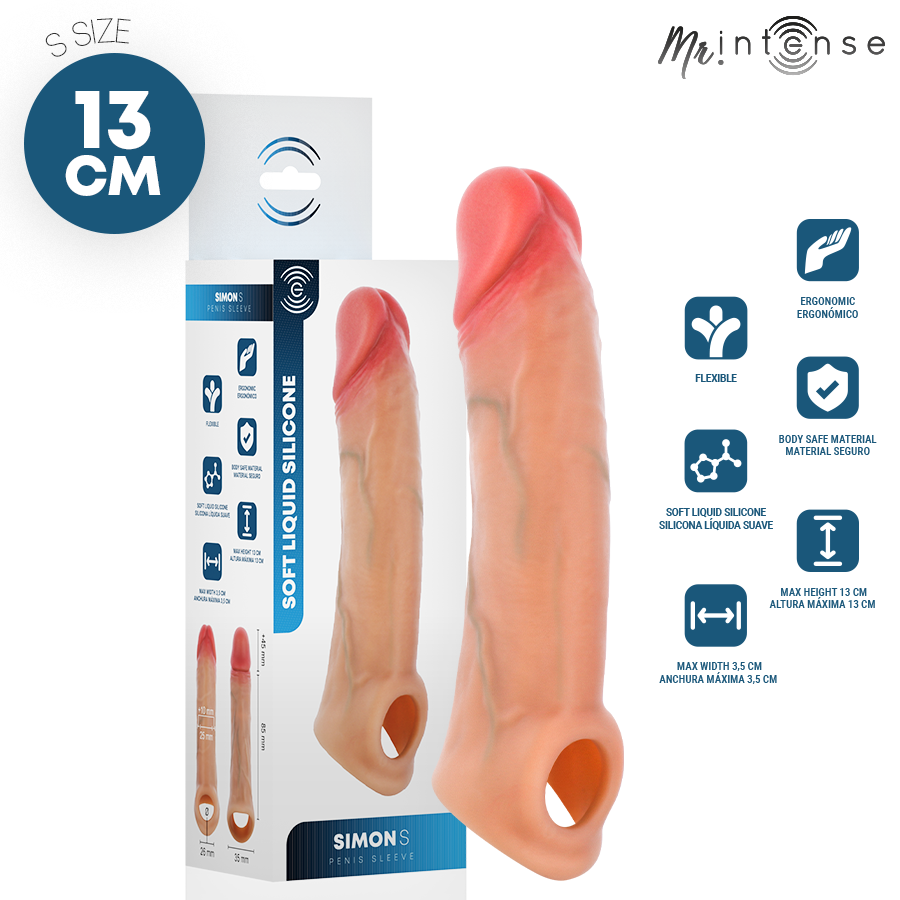 Mr Intense-Simon S Penishülle aus Silikon 13 cm