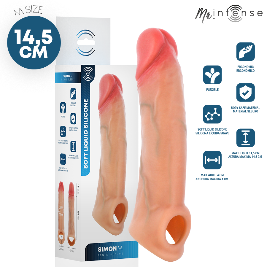 Mr Intense-Simon M Penishülle aus Silikon 14,5 cm
