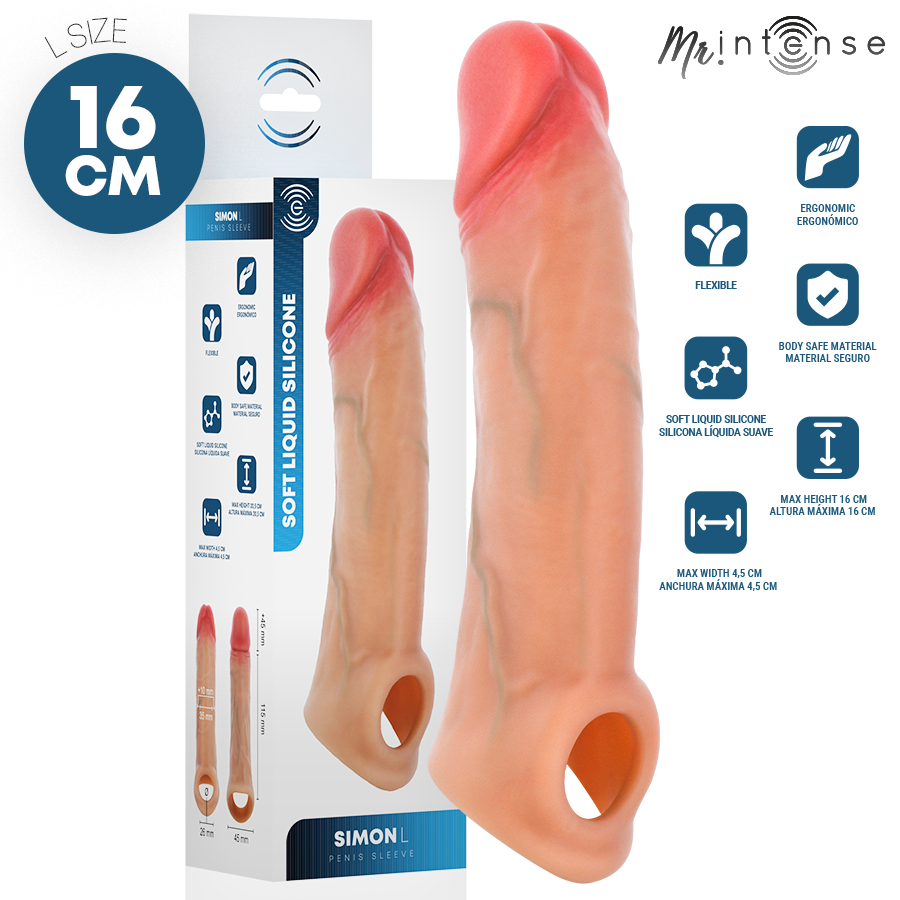 Mr Intense-Simon L Penishülle aus Silikon 16 cm