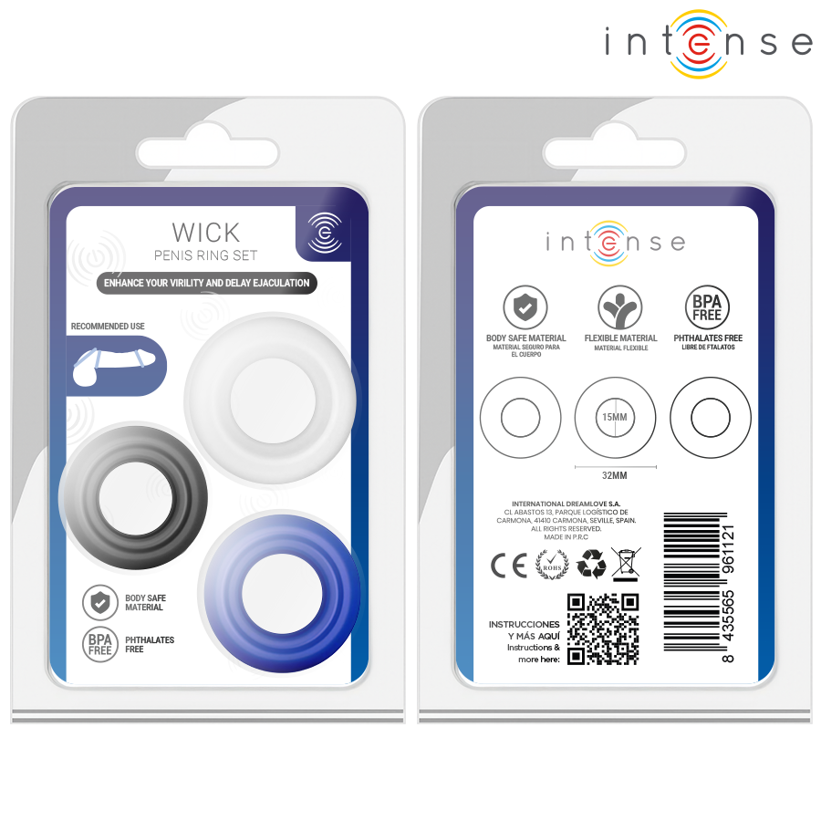 Intense-Wick Set 3 Penisringe Verschiedene Farben · Sextoys (Bild 5)