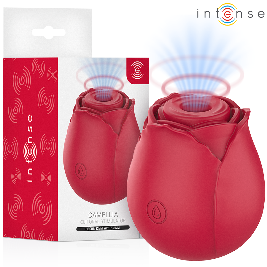 Intense-Camellia Klitoris-Stimulator mit Saugfunktion Bordeaux