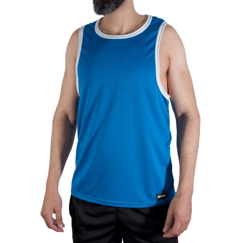 Macho-CMV002 Gym-T-Shirt Blau