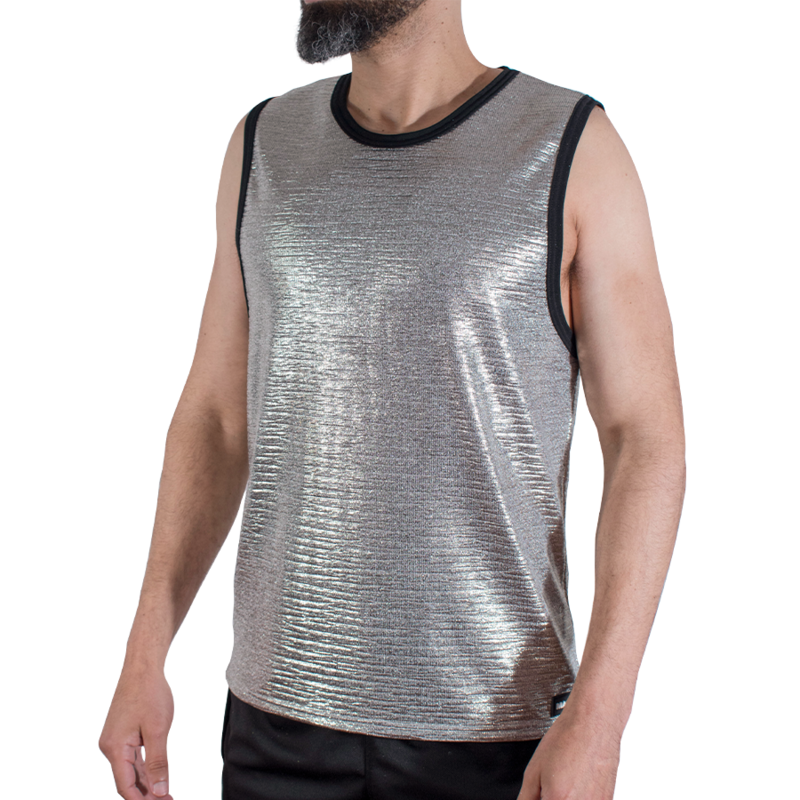Macho-Shimmer Textured T-Shirt für Männer