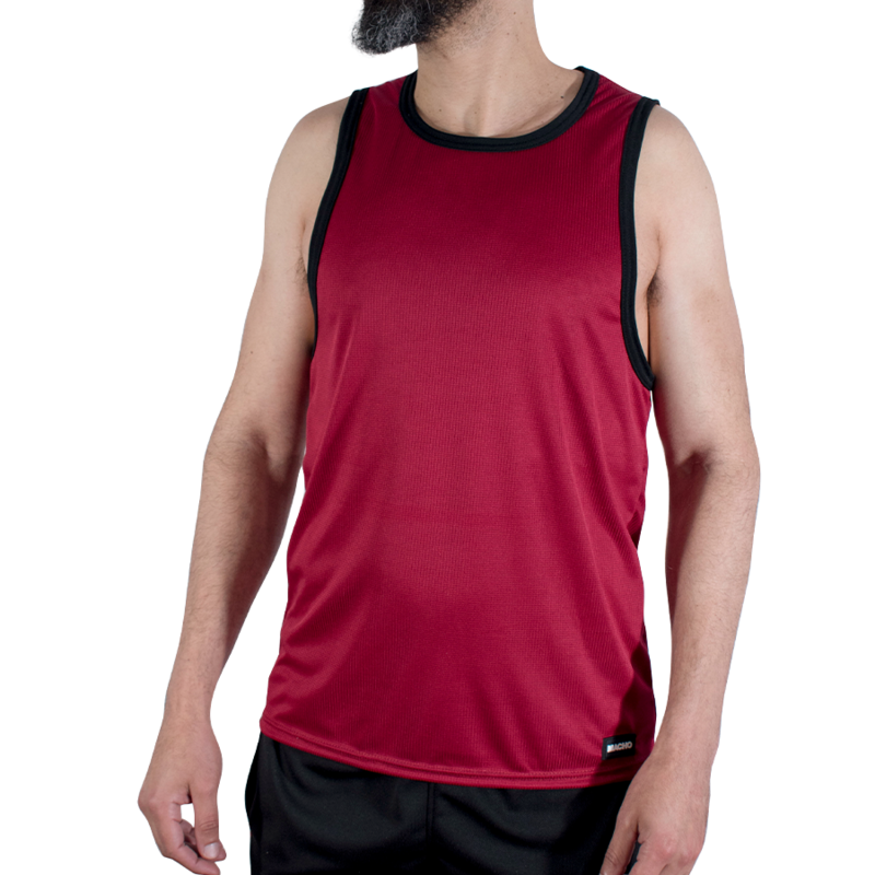 Macho-CMV003 Gym-T-Shirt Granatrot