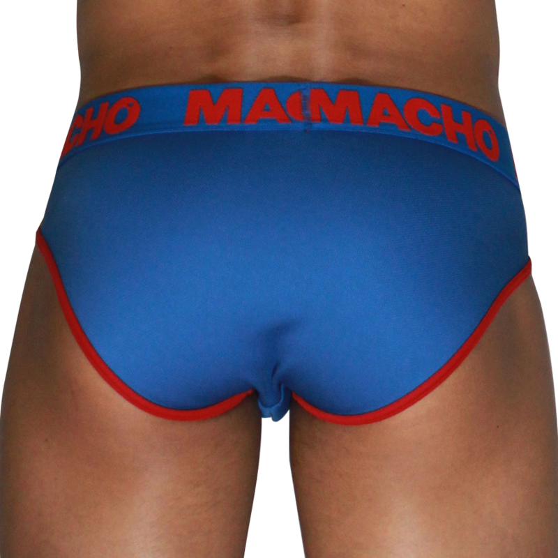 Macho-Slip Classic Blau und Rot von Lycra · Herrenunterwäsche (Bild 3)