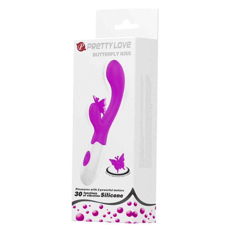 Pretty Love-Butterfly Kiss Vibrator Rabbit 30 Funktionen Lila · Vibratoren (Bild 7)