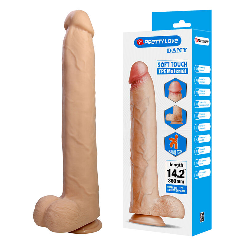 Pretty Love-Dany Dildo Realist Flexible 36 cm Natural · Sextoys