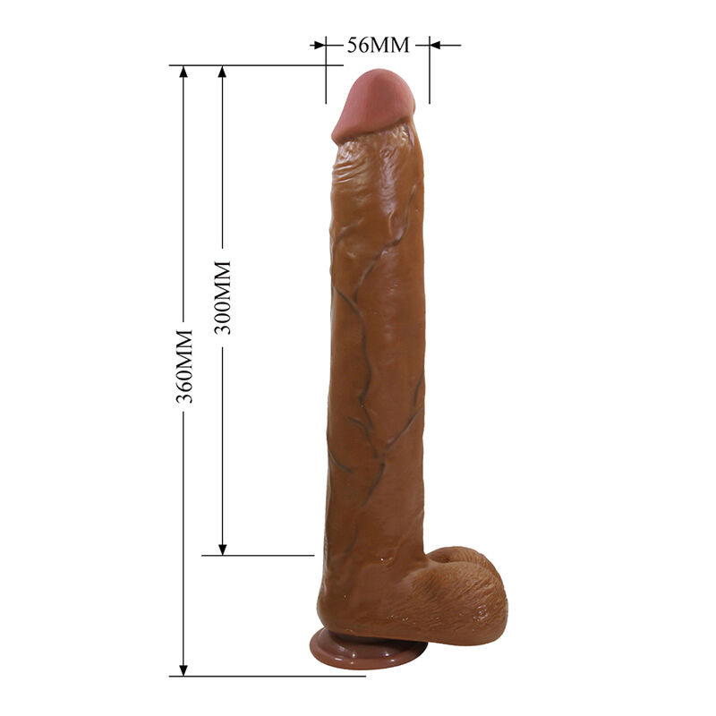 Pretty Love-Dany Dildo Realistic Flexible 36 cm Braun · Sextoys (Bild 7)
