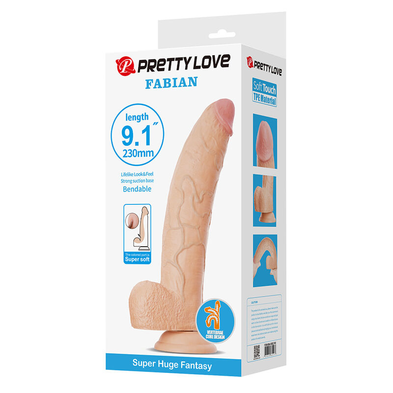 Pretty Love-Fabian Dildo flexibel mit Saugnapf 23 cm · Sextoys (Bild 3)
