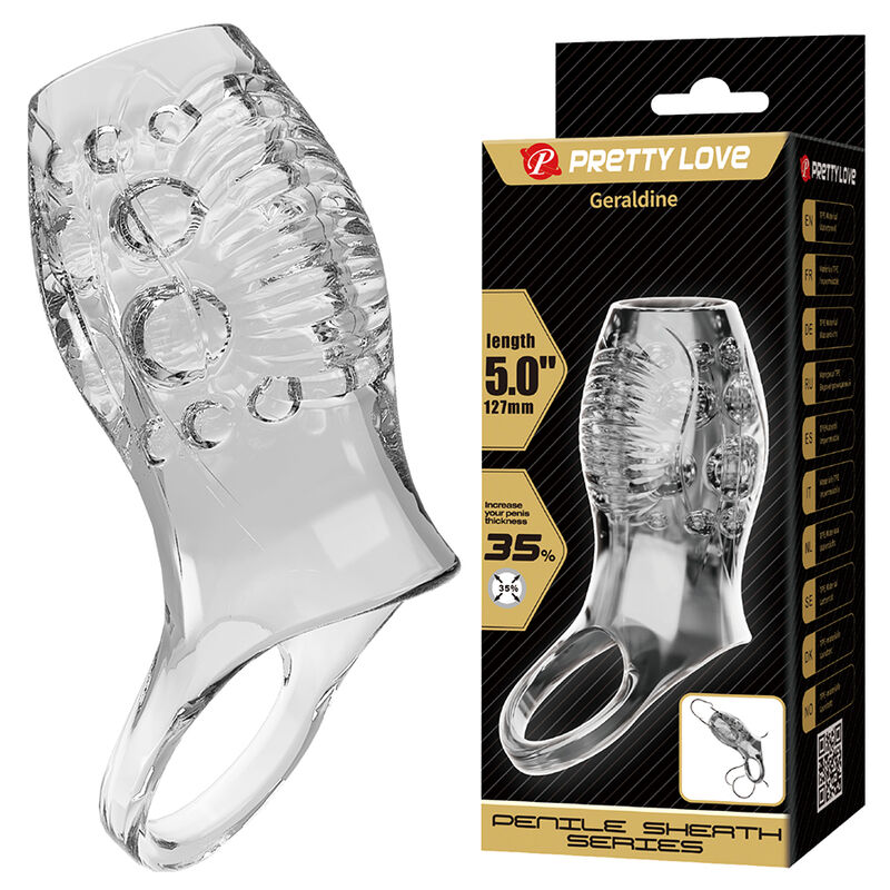 Pretty Love-Geraldine Penishülle Textured Transparent · Sextoys (Bild 3)