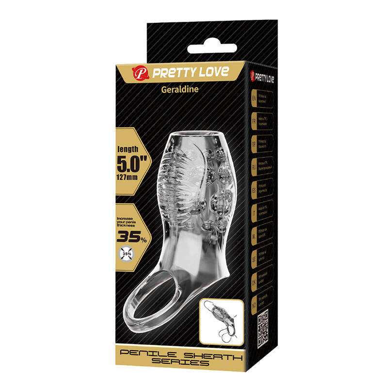 Pretty Love-Geraldine Penishülle Textured Transparent · Sextoys (Bild 2)