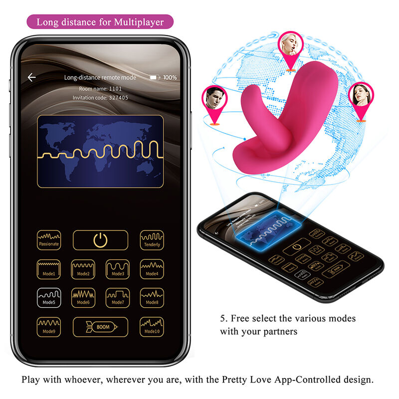 Pretty Love-Hazelynn Vibrator mit Anwendung 12 Funktionen Rosa · Vibratoren (Bild 10)