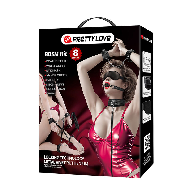 Pretty Love-Kit BDSM 8 Teile Schwarz · BDSM-Zubehör